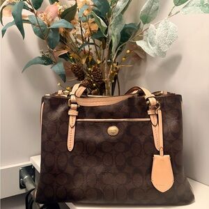Coach Peyton Signature Jordan Double Zip Tote 👜